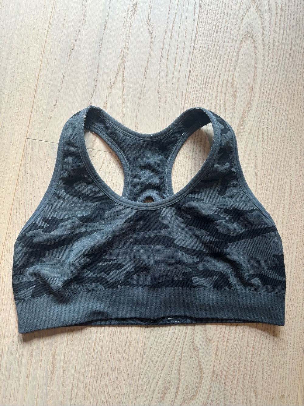 Soulcycle Seamless Racerback Sports Bra - Black Camo